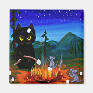 Imã Acampamento lunático engraçado Creationarts do