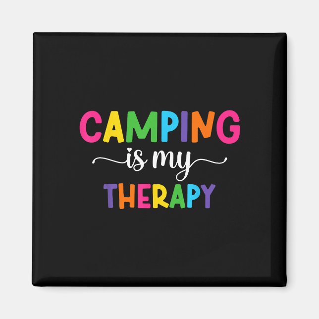 Imã Acampar é minha terapia feminina acampamento com d (Frente)