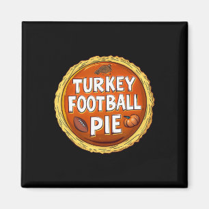 Imã Ação de Graças à Turquia Futebol Pumpkin Pie Comid