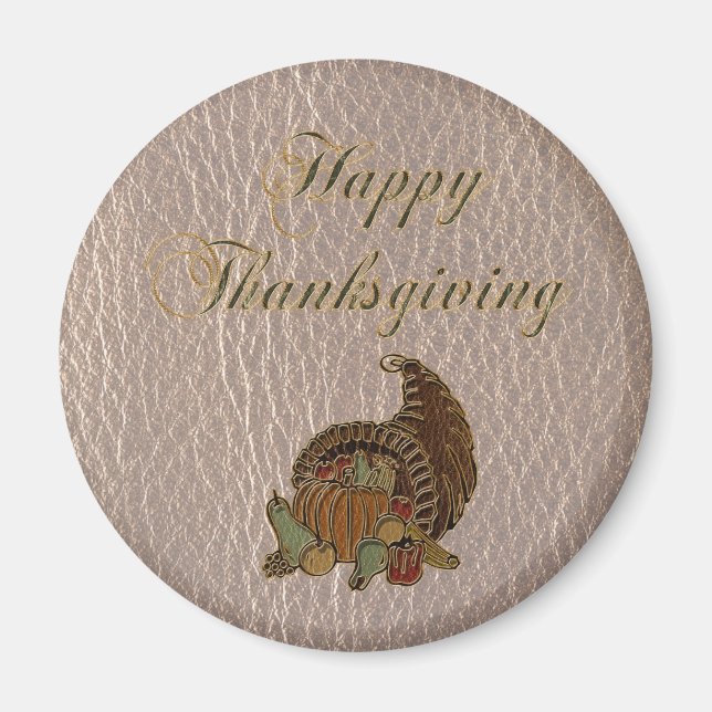 Imã Ação de Graças de Leather-Look 1 (Frente)