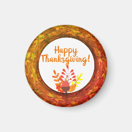 Imã Ação de Graças Folhas e Acorn