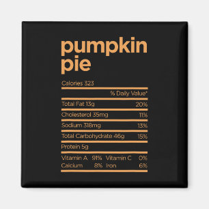 Imã Ação de Graças Nutrição Pumpkin Fatos Comida Diver