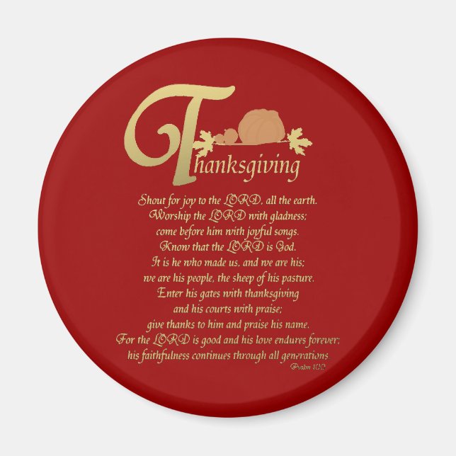 Imã Ação de Graças - Salmo 100 (Frente)