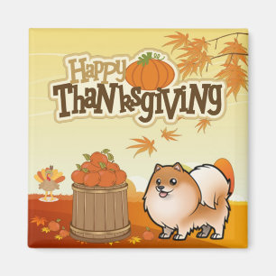 Imã Acção de graças feliz Pomeranian