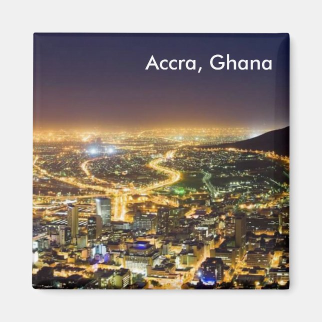 Imã Accra, Gana Themed Magnets (Frente)