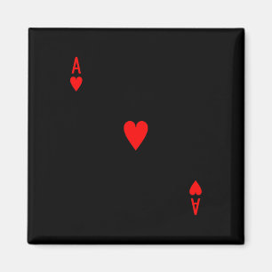 Imã Ace Of Heart Deck Of Cards Figurume De Halloween