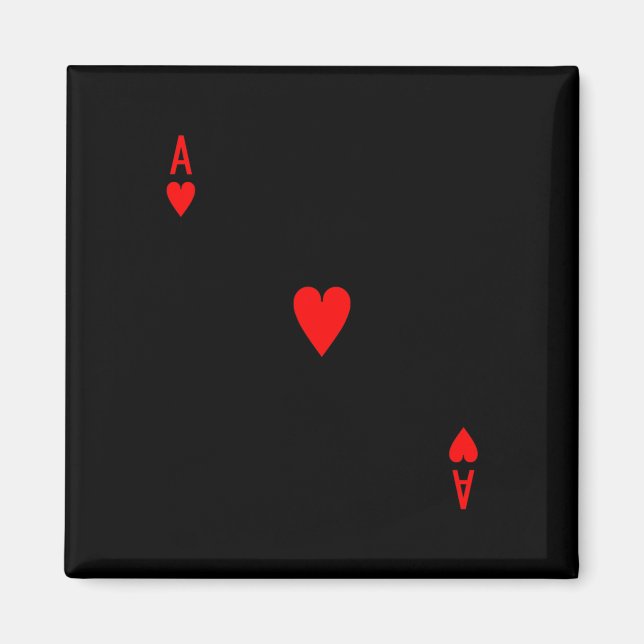 Imã Ace Of Heart Deck Of Cards Figurume De Halloween (Frente)