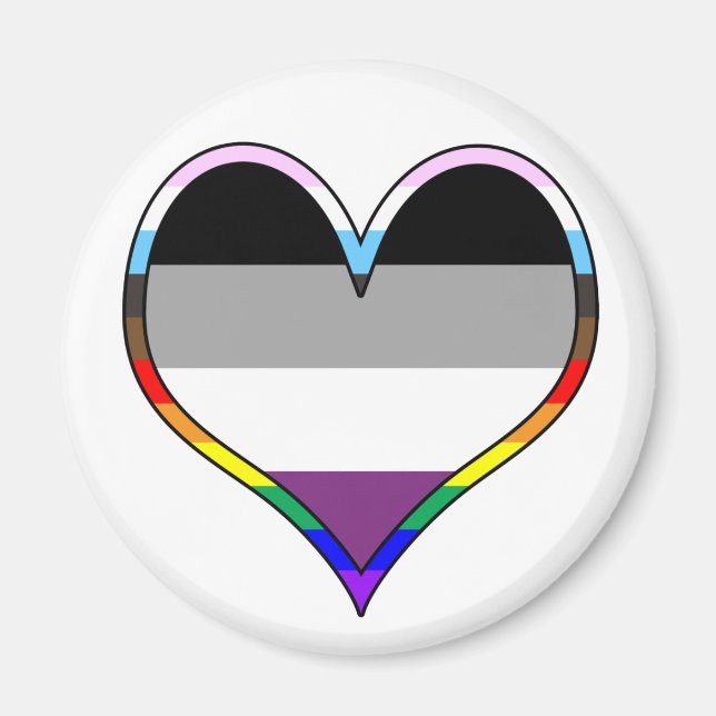 Imã Ace Pride Heart Magnet (Frente)
