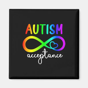 Imã Aceitação Infinito Autismo Cardíaco Mês de Consciê