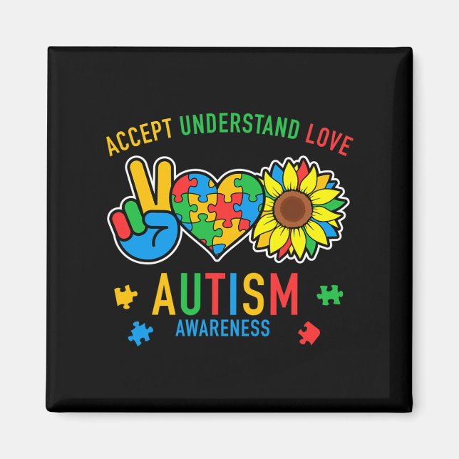 Imã Aceitar Compreender Autismo Atenção Ao Amor (Frente)