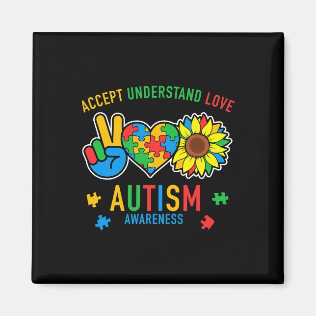 Imã Aceitar Compreender Autismo Atenção Ao Amor (Frente)