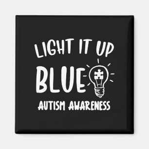 Imã Acenda A Camisa Azul Do Autismo Eu Visto Azul Para
