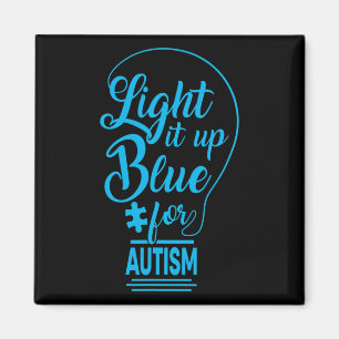 Imã Acenda-O Autismo Azul A Consciência Oferece Utensí