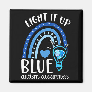 Imã Acenda-O Azul Autismo Teto Eu Visto Azul Para Auti