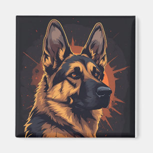 Imã 🐕 Acessórios para Pastor Alemão para Amantes de C