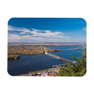 Ímã Acima do rio Mississippi e da barragem em Alma