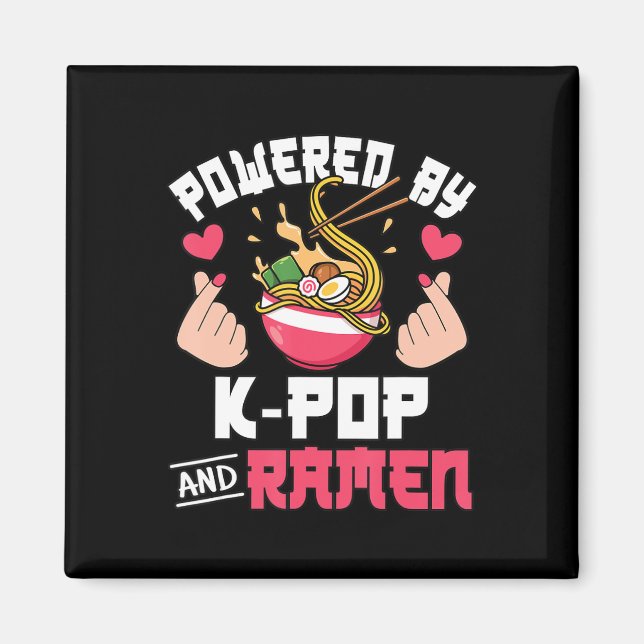 Imã Acionado Por K-Pop E Ramen Cute Music Anime L (Frente)