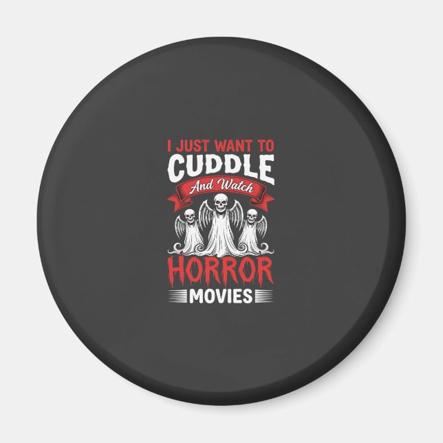 Imã Aconchegar e Assistir Filmes de Terror Esqueleto H (Frente)