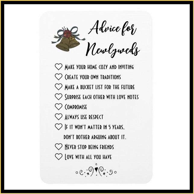 Ímã Aconselhamento para o Magnet de Newlyweds (Bookmark my store! https://www.zazzle.com/store/capricepetit)