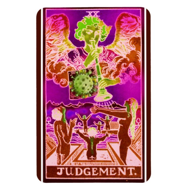 Ímã Acórdão Coronavirus Art Tarot Card (Vertical)