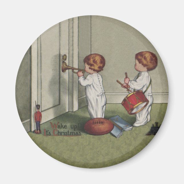Imã Acordar Sua linda ilustração infantil de Natal (Frente)