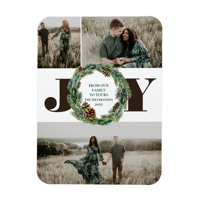 Ímã Acorn Wreath Natal Holiday (Vertical)