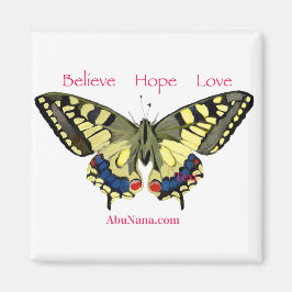 Imã Acredita Simples, Esperança, Amor, Borboleta