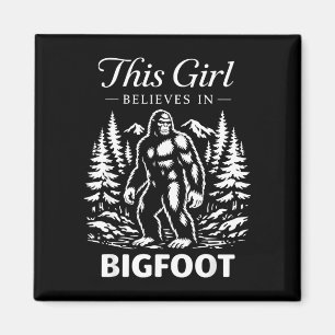 Imã Acreditadora de menina do pé-grande sasquatch crip