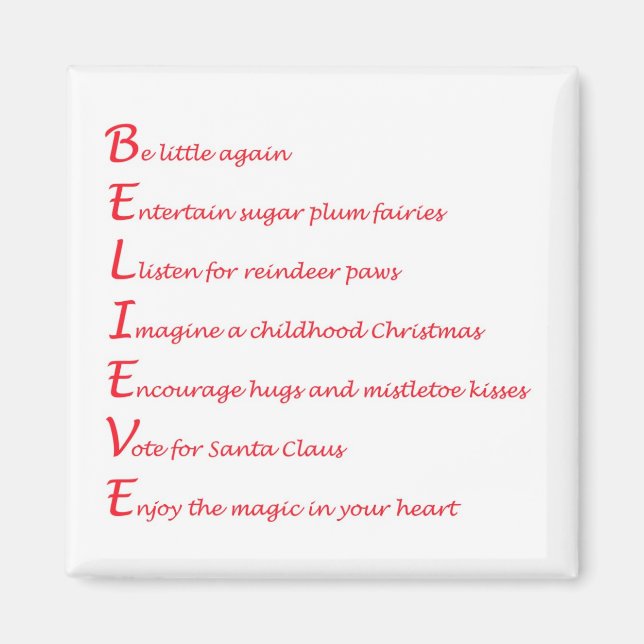 Imã Acreditar no Magnet (Frente)