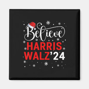 Imã Acredite em Harris Wheimer 24 Santa Hat Natal 2024