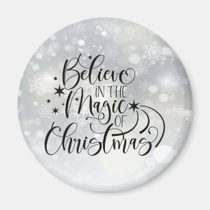 Imã Acredite Na Magia Do Natal - Floco De Neve