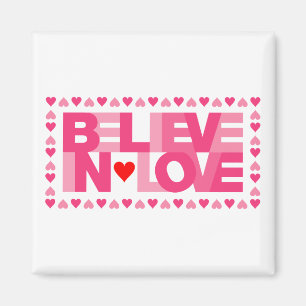Imã Acredite no amor (rosa)