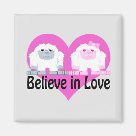 Imã Acredite no amor! Yetis Cute