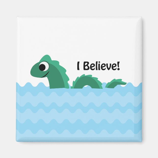 Imã Acredito que Champ o Monstro do Lago Champlain (Frente)