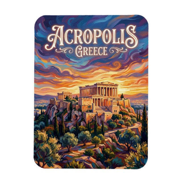 Ímã Acrópole Grécia (Vertical)