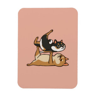Ímã Acroyoga Shiba Inu  Amantes de Shiba Inu Yoga Cute