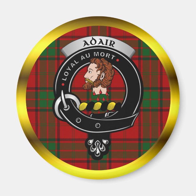 Imã Adair Clan Crachá & Tartan (Frente)