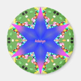 Imã ADALYN ~ Páscoa Personalizada - Estrela Fractal ~ 