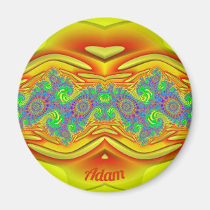 Imã ADAM ~ Amarelo, Laranja e Azul ~ Design impression