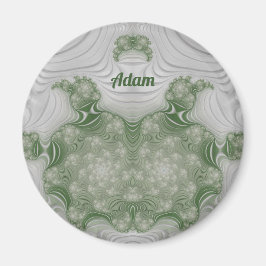 Imã ADAM ~ Branco e Verde ~ Design Magnet impressionan
