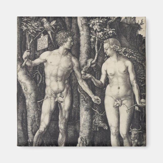 Imã Adam e Eve Engrenando por Albrecht Durer (Frente)