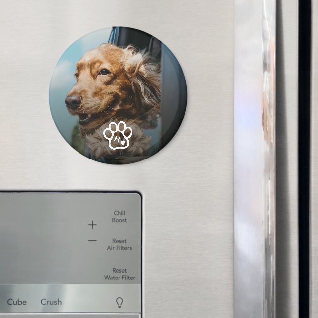 Imã Add Your Own Photo Dog Pets Monogram (In Situ (Fridge))