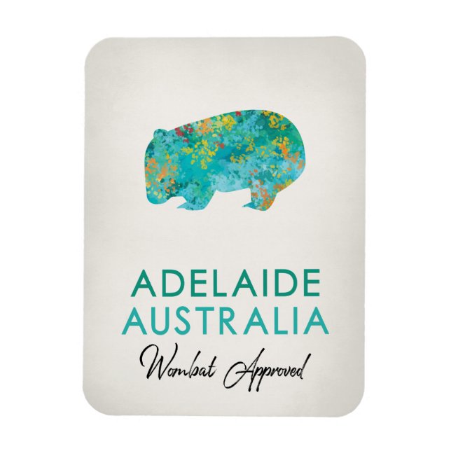 Ímã Adelaide Austrália Wombat (Vertical)