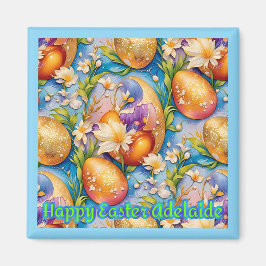 Imã ADELAIDE ~ Happy Easter ~ Golden Eggs ~ 