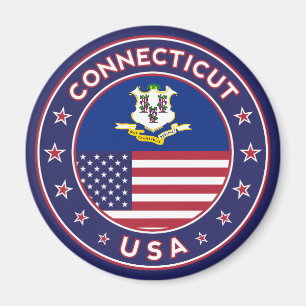 Imã Adesivo de Connecticut, Estados Unidos