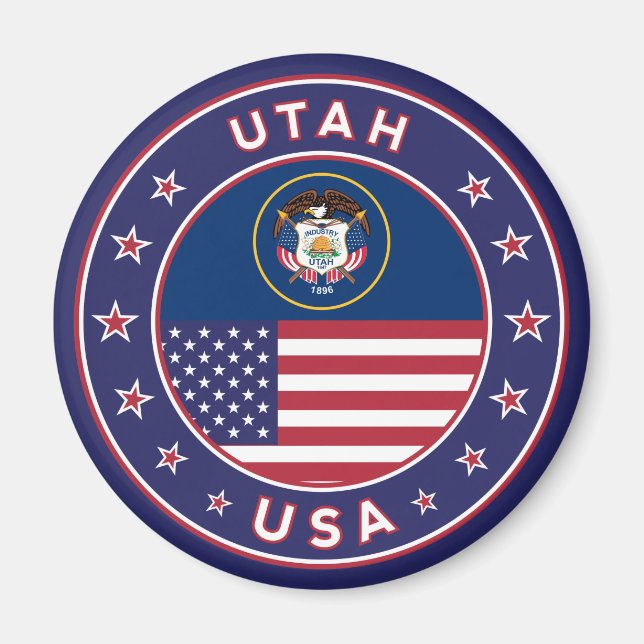 Imã Adesivo de Utah, capa de telefone, saco de tote, r (Frente)
