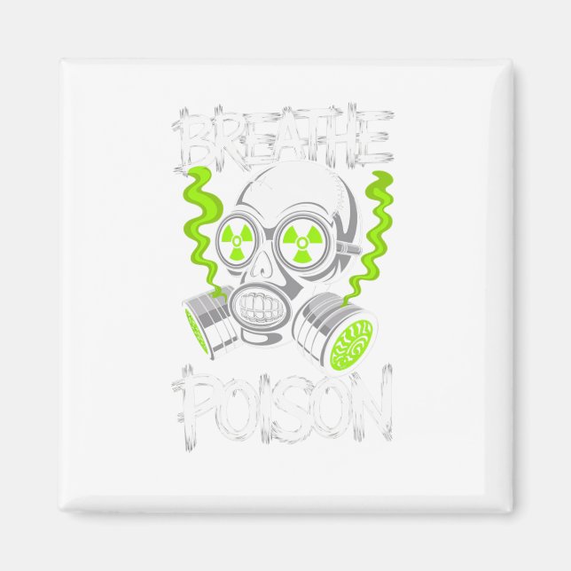 Imã Adesivo Toxic Skull Drifter  (Frente)