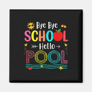 Imã Adeus Escola Alô Piscina Verão do Dia Passado Esco