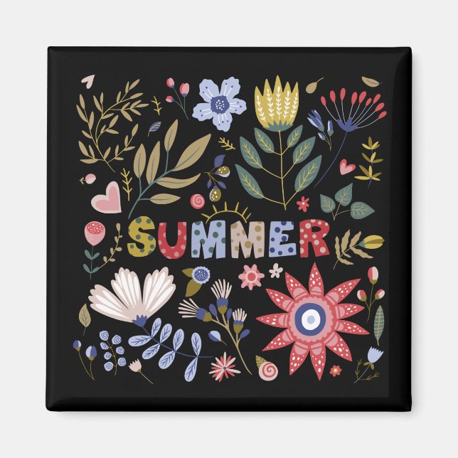 Imã Adeus Escola, Olá Verão E Flores, Bebê (Frente)