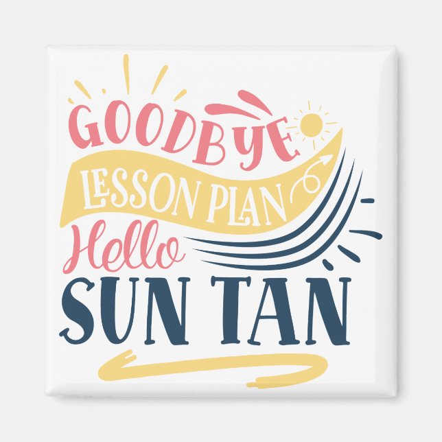 Imã Adeus Plano de Lição Olá Sun Tan (Frente)